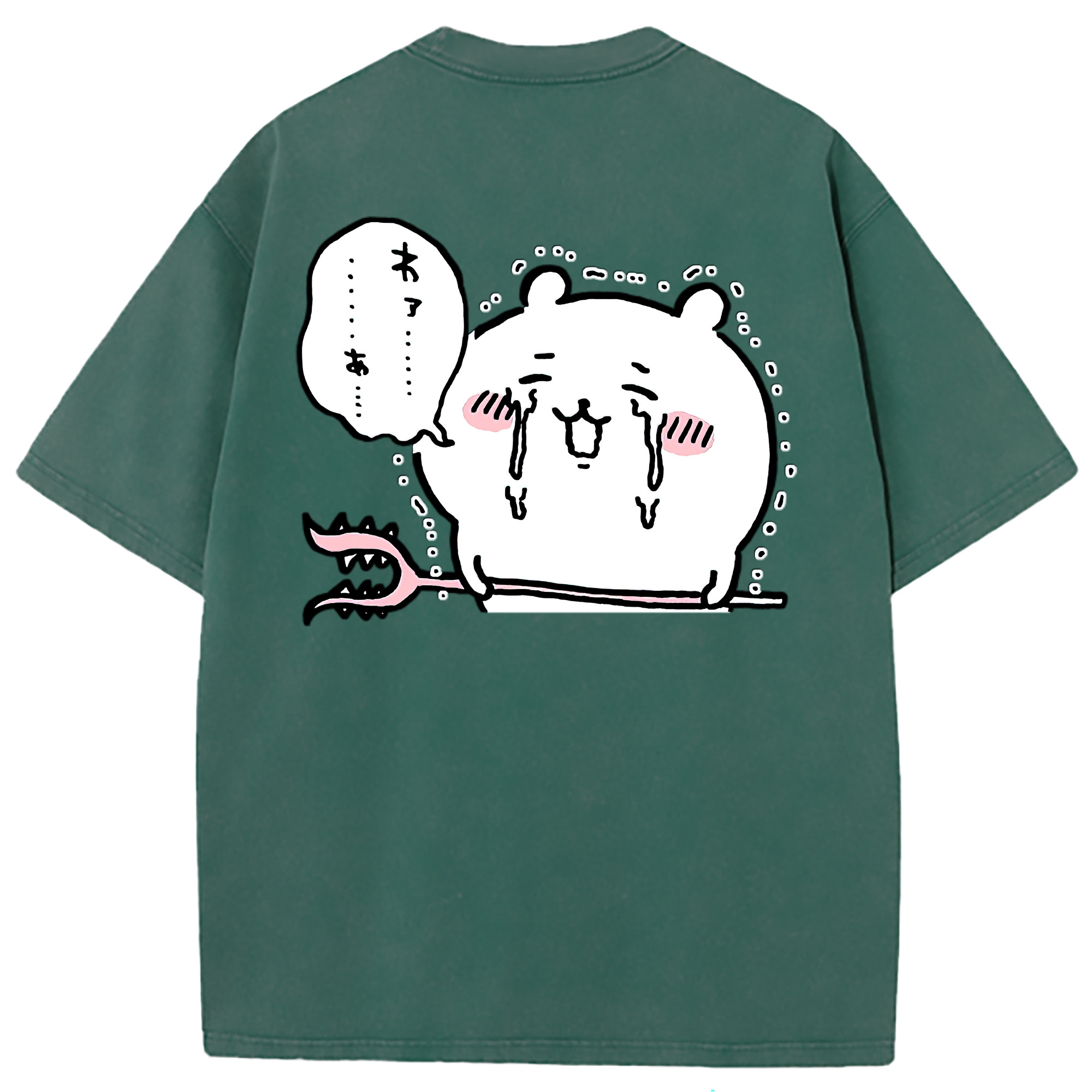 （画像用） ちいかわ ちいかわ Chii-kawa chiikawa 綿100% ヴィンテージ風 半袖Tシャツ（背面プリント）